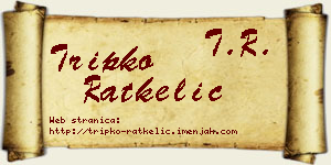 Tripko Ratkelić vizit kartica